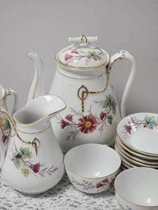 lot 57 image: BDB Antique Porcelain Dessert Chinaware Service