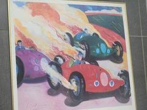 lot 27 image: Rein Galleries Grand Prix 1939 Framed Poster by Earl Lindeman