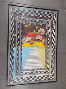 lot 24 image: Pop Art Milky Way Perspective Original Art on Canvas