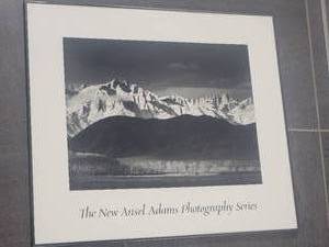 lot 122 image: Framed Ansel Adams  Winter Sunrise, Sierra Nevada, from Lone Pine, California 1944