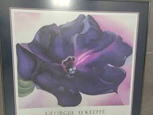 lot 121 image: Georgia OKeeffe Framed Poster  Petunia 1925