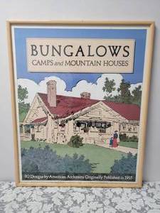 lot 124 image: Framed Poster  Bungalows Camps and Mountain Houses
