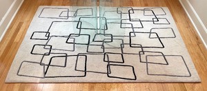 lot 40 image: Tappe Cirklen Retro Grey Area Rug