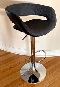 lot 15 image: Set of Four Contemporary Style Adjustable Height Barstools