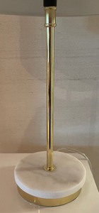 lot 57 image: Modern Brass and Marble Based Modern Style Table Lamp