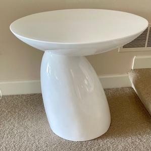 lot 72 image: White Corbin Side Table