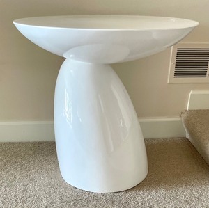 lot 100A image: White Corbin Side Table