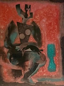 lot 35 image: Mujer Sentada Roja Limited Edition Print by Byron Galvez