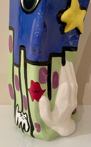 lot 95 image: Funky Fun Face Cookie Jar by Jerilynn Babroff
