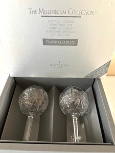 lot 117 image: Pair of Waterford Millennium Happiness Toasting Goblets - NEW