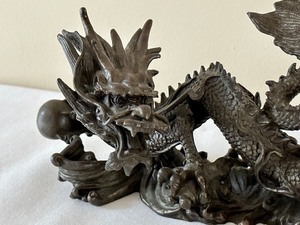 lot 119 image: Ornate Metal Dragon Figurine
