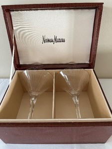 lot 109 image: Pair of Ajka Neiman Marcus Handmade Martini Glasses -NEW