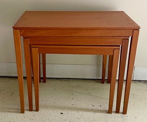 lot 137 image: Vintage Teak Nesting Tables