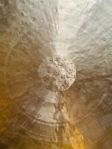 lot 181 image: Vintage Brass Gong and Mallet