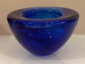 lot 194 image: Kosta Boda Atoll Blue Votive Bowl Designed by Anna Ehrner