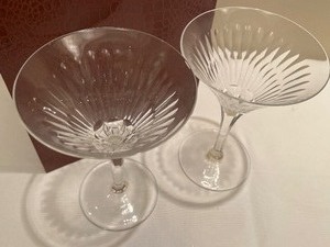 lot 210 image: Pair of Neiman Marcus Akja Martini Glasses - NEW