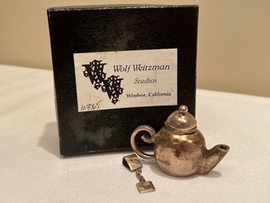 lot 207 image: Wolf Weitzman Studios Miniature Sterling Teapot
