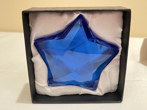 lot 200 image: Rosenthal Blue Star Crystal Paperweight
