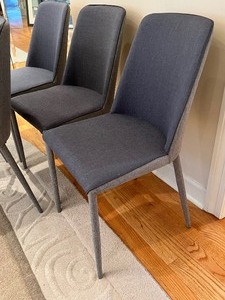 lot 161 image: Set of Six Neutral Upholstered Dining Room Chairs