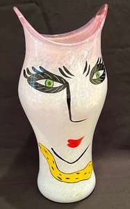 lot 8 image: Kosta Boda Ulrica Hydman Vallien Eve and Serpent Vase  Kosta Boda Open Minds Vase