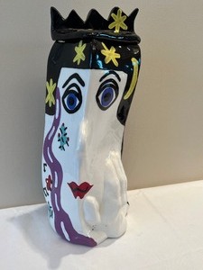 lot 150 image: Funky Fun Face Cookie Jar by Jerilynn Babroff