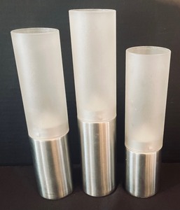 lot 259 image: Three Votive Candle Holders by Blomus