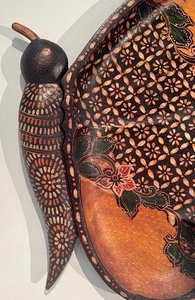 lot 261 image: Hand Painted Wooden Butterfly Decor