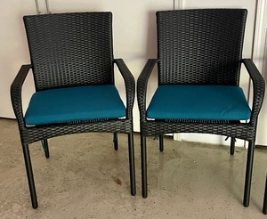 lot 228 image: Four Patio Chairs with Cushions