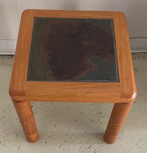 lot 311 image: Slate Tile Top Accent Table