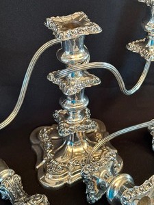 lot 254 image: Elegant Sterling Candelabra