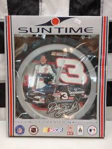 lot 145 image: Nascar Sun Time Dale Earnhardt #3 Wall Clock