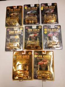 lot 159 image: Racing Champions 24K Gold Plated Commemorative Series 164th Scale Die Cast Cars