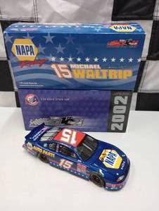 lot 210 image: Action Racing AUTOGRAPHED Michael Waltrip #15 Napa Stars & Stripes 124th Scale Die Cast Car