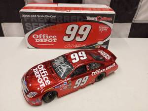 lot 212 image: Action Racing AUTOGRAPHED Carl Edwards #99 Office Depot 124th Scale Die Cast Car