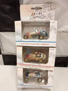 lot 223 image: gmp Gilmore Stadium Midget Automobile Racers 143rd Scale Die Cast Cars