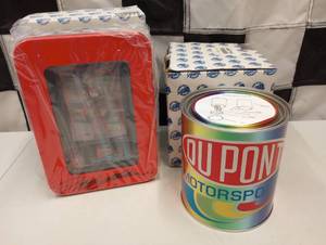 lot 232 image: Jeff Gordon Action Collector Tins With 164th Scale Die Cast Cars & Collector Cards