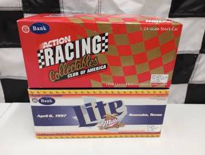 lot 278 image: Acton Racing 124th Scale Die Cast Coin Bank Cars