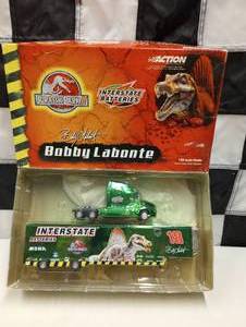 lot 288 image: Action Bobby Labonte #18 Interstate Batteries Jurassic Park 111 164th Scale Die Cast Hauler