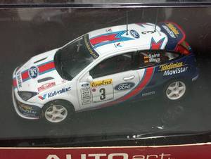 lot 318 image: Autoart  Ford Focus WRC 143rd Scale Die Cast Cars