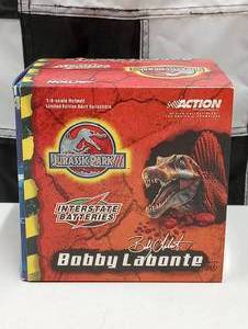 lot 400 image: Action Bobby Labonte #18 Interstate Batteries Jurasic Park III 14th Scale Helmet