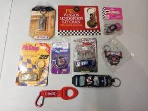 lot 408 image: Assorted Nascar Key Chains