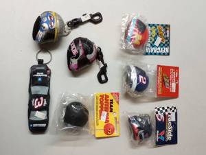 lot 409 image: Assorted Nascar Mini Helmet Key Chains
