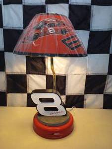 lot 417 image: Dale Earnhardt #8 Nascar Table Lamp With Shade