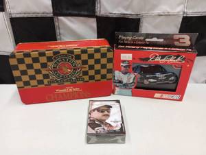lot 441 image: Dale Earnhardt #3 Playing Cards & 50 Book Winston Cup Champions Match Books In Tin