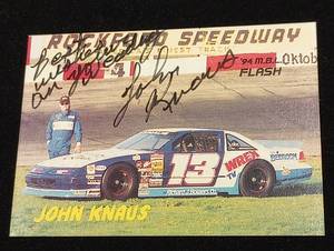 lot 466 image: Autographed John Knaus 1994 MLB Flash Cards
