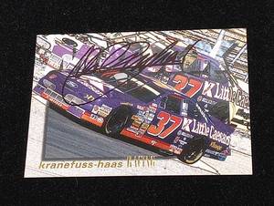 lot 467 image: Autographed John Andretti 1996 Maxx Race Cards