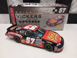 lot 591 image: Action Special Paint Scheme AUTOGRAPHED Brian Vickers #57 Ore Ida 124th Scale Die Cast Car
