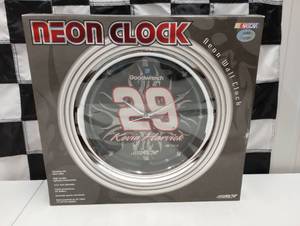 lot 855 image: Kevin Harvick #29 Neon Wall Clock