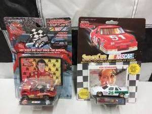 lot 900 image: (2) Racing Champion AUTOGRAPHED 164TH Scale Die Cast Cars