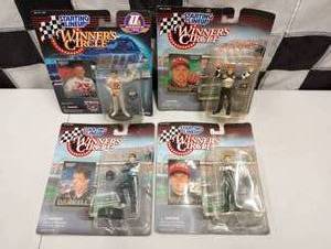 lot 905 image: Winners Circle Starting Lineup Action Figures With Helmets & Collector Card